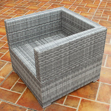 Load image into Gallery viewer, Patio Combination Cushioned PE Wicker Sofa Furniture Set-A
