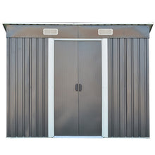 Load image into Gallery viewer, 4 x 8FT Outdoor Garden Storage Shed Tool House-Gray
