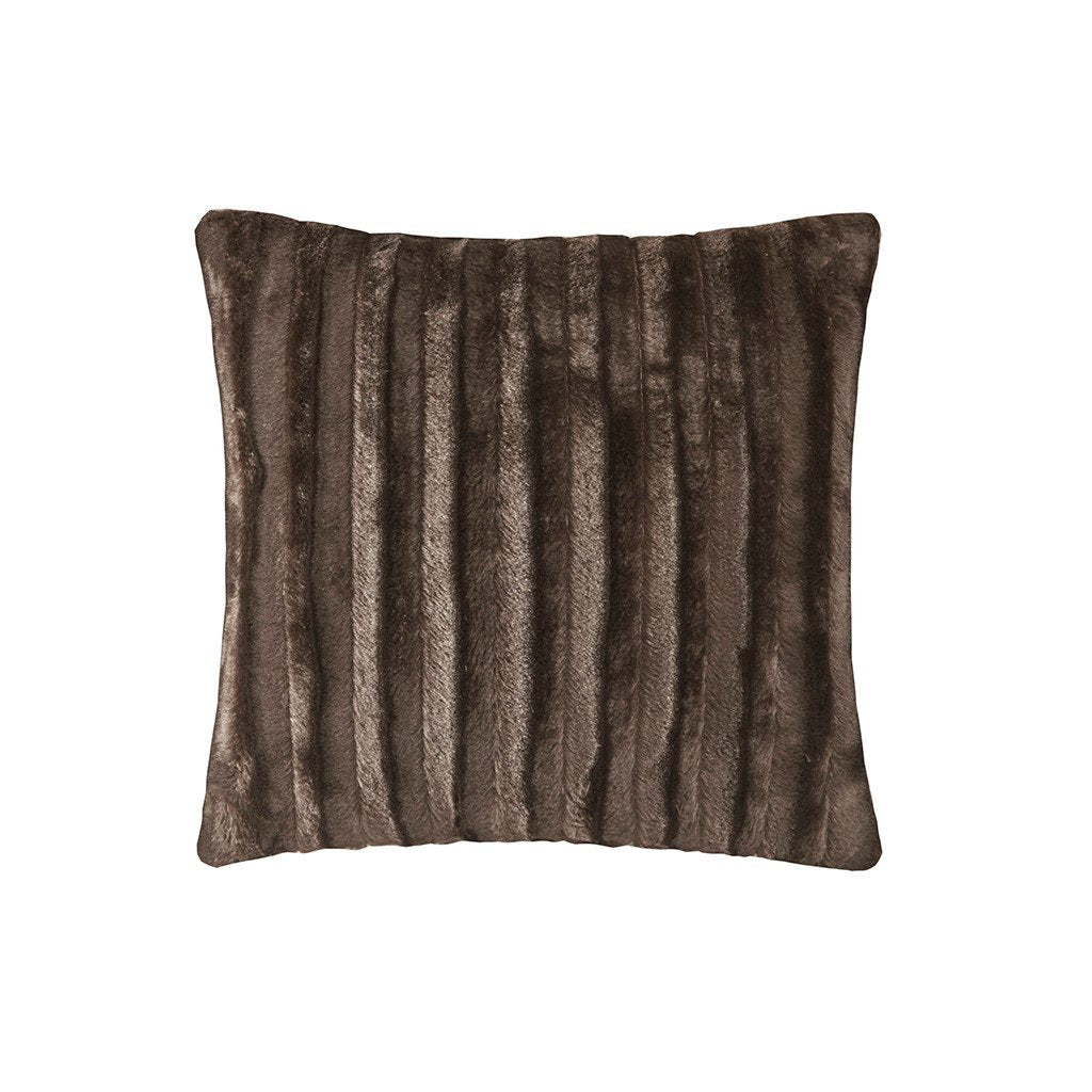 Madison Park Duke Faux Fur Square Pillow -20X20