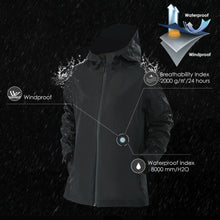 Load image into Gallery viewer, Women&#39;s Waterproof &amp; Windproof Rain Jacket with Velcro Cuff-Black-XXL
