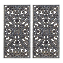 Load image into Gallery viewer, Botanical Panel Carved Wall 2 Piece Set - MP95B-0264
