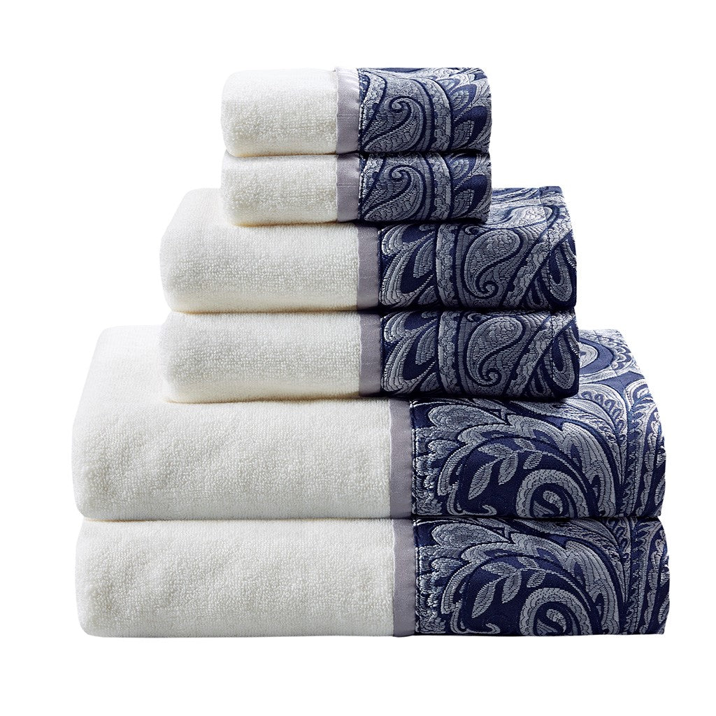 Aubrey 6 Piece Jacquard Towel Set MP73-7451 By Olliix