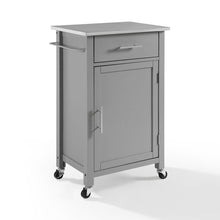 Load image into Gallery viewer, Savannah Stainless Steel Top Compact Kitchen Island/Cart Gray/Stainless Steel
