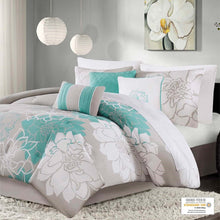 Load image into Gallery viewer, Olliix Lola 100% Cotton Sateen Printed 6 Piece Comforter Set By Madison Park MP10-6833

