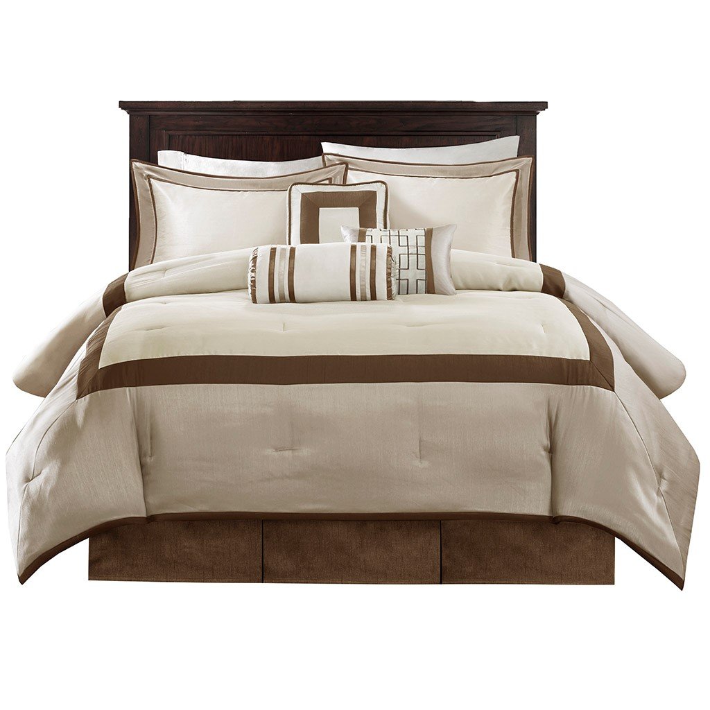 Olliix Genevieve 100% Polyester Solid 7Pcs Comforter Set By Madison Park MP10-6569