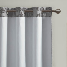Load image into Gallery viewer, Amelia Knitted Jacquard Paisley Total Blackout Grommet Top Curtain Panel - SS40-0199
