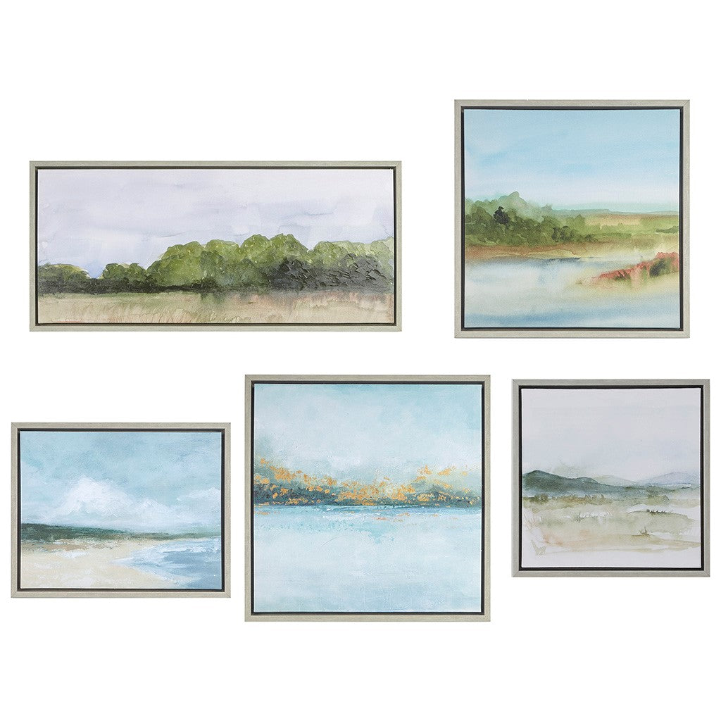 Vista Framed Embellished Canvas Gallery 5 Piece Set MT95C-0035