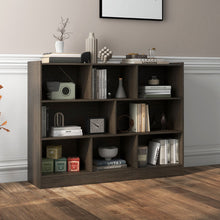 Load image into Gallery viewer, 3-Tier Open Bookcase 8-Cube Floor Standing Storage Shelves Display Cabinet-Gray
