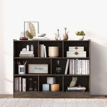 Load image into Gallery viewer, 3-Tier Open Bookcase 8-Cube Floor Standing Storage Shelves Display Cabinet-Gray
