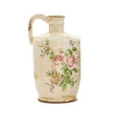 Load image into Gallery viewer, 10&quot; Tuscan Ceramic Floral Print Pitcher
