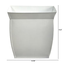 Load image into Gallery viewer, 11.75&quot; Fluted Metal Square Planter
