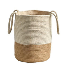 Load image into Gallery viewer, 12&quot; Handmade Natural Cotton Woven Planter
