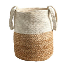 Load image into Gallery viewer, 12.5&quot; Handmade Natural Jute and Cotton Planter
