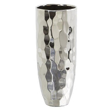 Load image into Gallery viewer, 13&quot; Designer Silver Cylinder Vase
