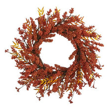 Load image into Gallery viewer, 18&quot; Harvest Berry Artificial Wreath

