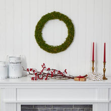 Load image into Gallery viewer, 20&quot; Moss Artificial Wreath
