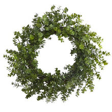 Load image into Gallery viewer, 24&quot; Eucalyptus Artificial Wreath
