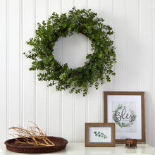 Load image into Gallery viewer, 24&quot; Eucalyptus Artificial Wreath
