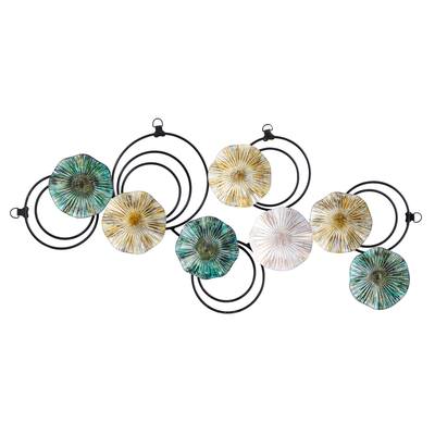 2.5'x 1.5'Scallop Design Metal Wall Art Decor
