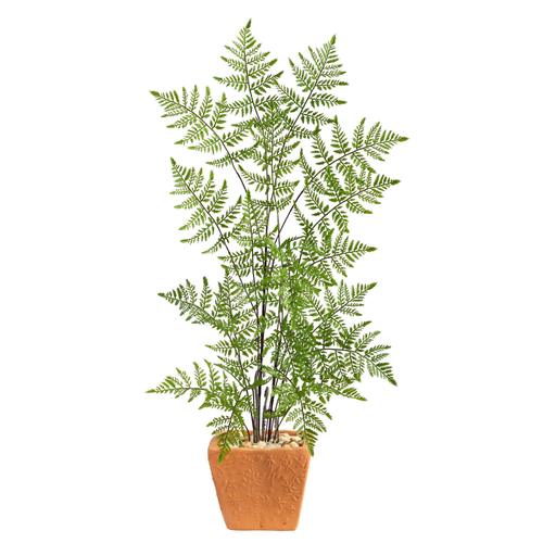 3'Ruffle Fern Artificial Tree in Terra-Cotta Planter