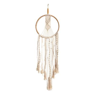 3'x 1'Boho Macrame Dreamcatcher Wall Hanging Decor