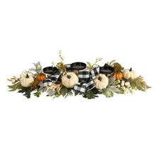 Load image into Gallery viewer, 32" White Pumpkin and Berries Artificial Candelabrum
