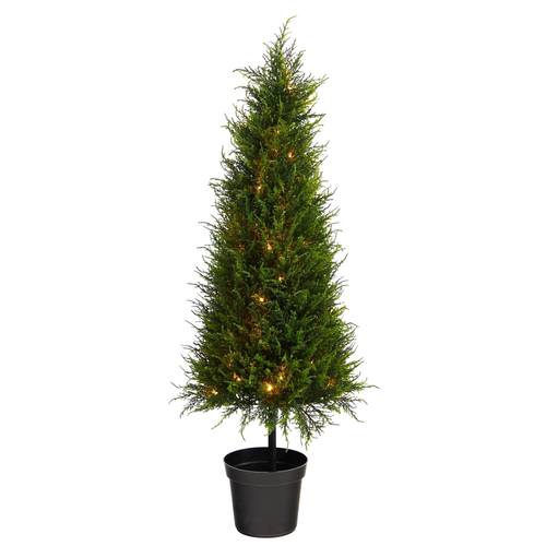 3.5'Cypress Artificial Tree with 350 LED Lights UV Resistant (Indoor/Outdoor)