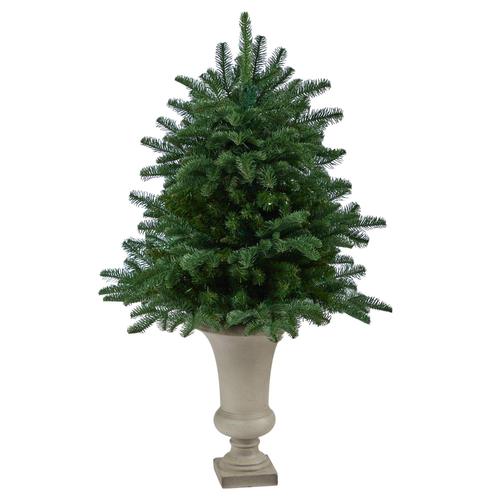 3.5'South Carolina Spruce Artificial Christmas Tree with 458 Bendable Branches in Sand Colored Urn