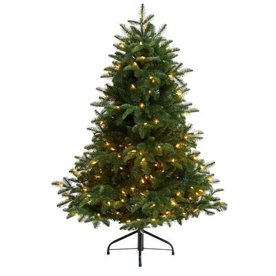 4'South Carolina Spruce Artificial Christmas Tree with 200 White Warm Lights and 848 Bendable Branches