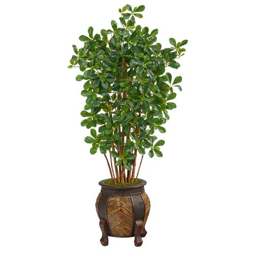 4.5'Black Olive Artificial Tree in Decorative Planter