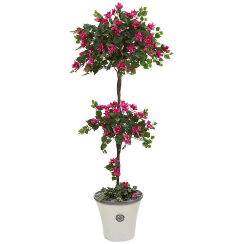 5'Bougainvillea Artificial Topiary Tree in Decorative Planter