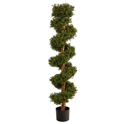 5'Boxwood Spiral Topiary Artificial Tree (Indoor/Outdoor)