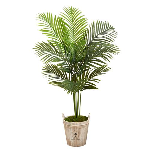 5'Paradise Palm Artificial Tree in Farmhouse Planter