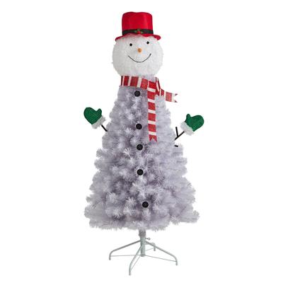 5'Snowman Artificial Christmas Tree with 408 Bendable Branches