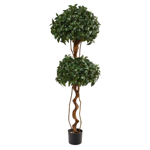 5'Sweet Bay Double Ball Topiary Artificial Tree