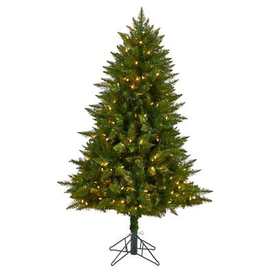 5'Vermont Spruce Artificial Christmas Tree with 250 Color Changing (Multifunction and Remote Control) LED Lights with Instant Connect Technology and 586 Bendable Branches