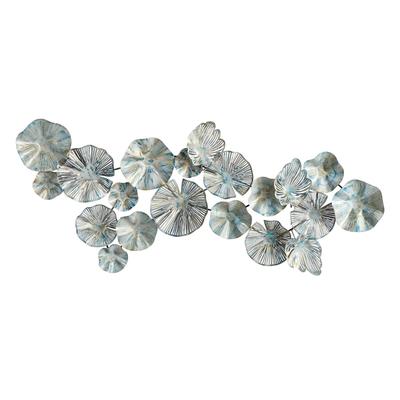 5'x 2'Coastal Floral Metal Montage Wall Art Decor