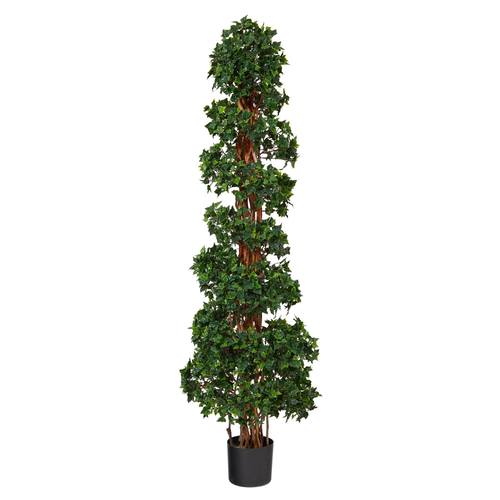 5.5'English Ivy Topiary Spiral Artificial Tree UV Resistant (Indoor/Outdoor)