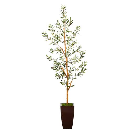 5.5'Olive Artificial Tree in Bronze Metal Planter