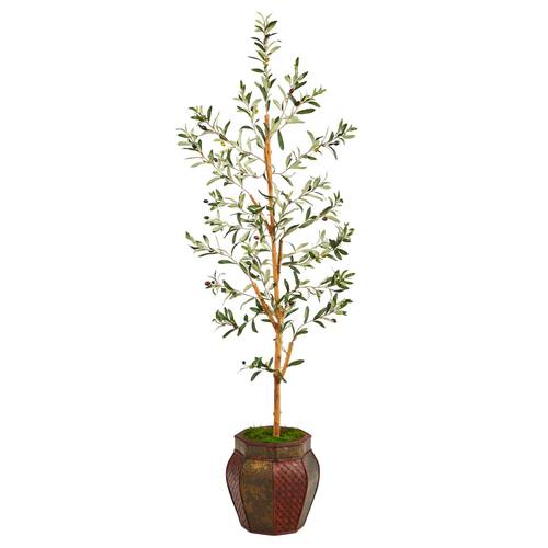 5.5'Olive Artificial Tree in Decorative Planter