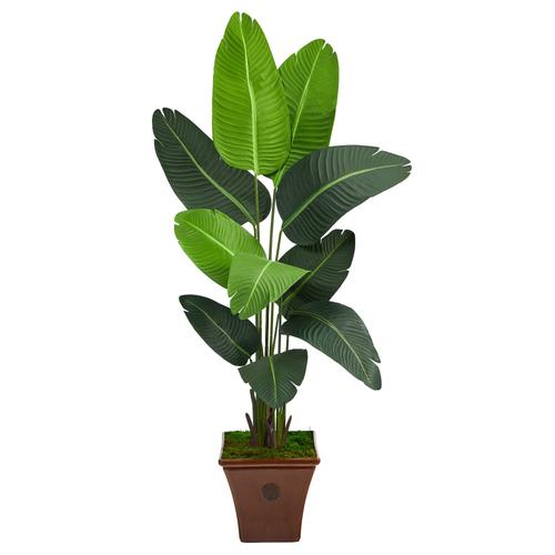5.5'Travelers Palm Artificial Tree in Brown Planter