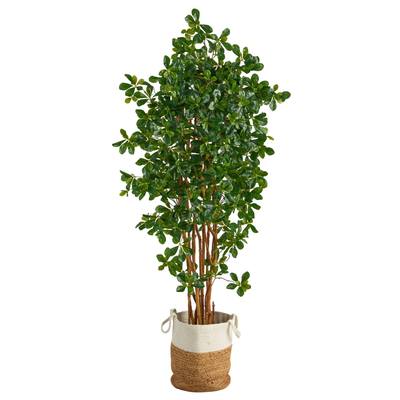 6'Black Olive Artificial Tree in Handmade Natural Jute and Cotton Planter