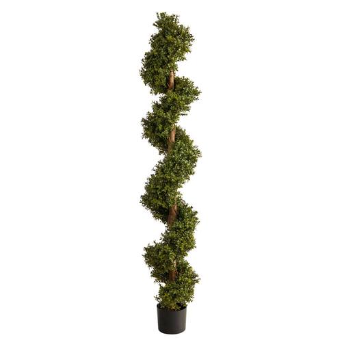 6'Boxwood Spiral Topiary Artificial Tree