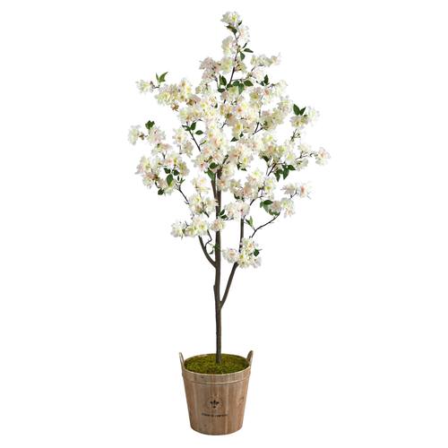 6'Cherry Blossom Artificial Tree in Farmhouse Planter