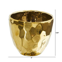 Load image into Gallery viewer, 6&quot; Designer Gold Vase
