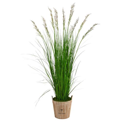 6'Grass Artificial Plant in Farmhouse Planter