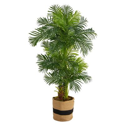 6'Hawaii Artificial Palm Tree in Handmade Natural Cotton Planter