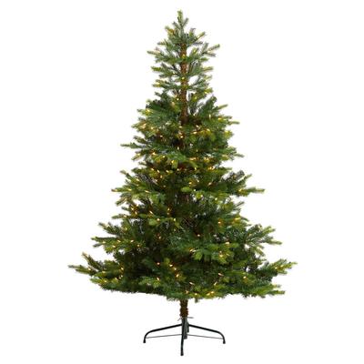 6'North Carolina Spruce Artificial Christmas Tree with 350 Clear Lights and 631 Bendable Branches