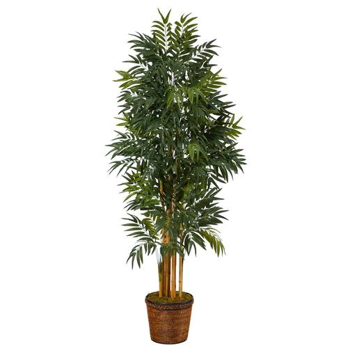 6'Phoenix Artificial Palm Tree in Wicker Planter