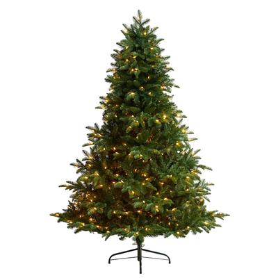6'South Carolina Spruce Artificial Christmas Tree with 400 White Warm Lights and 1908 Bendable Branches